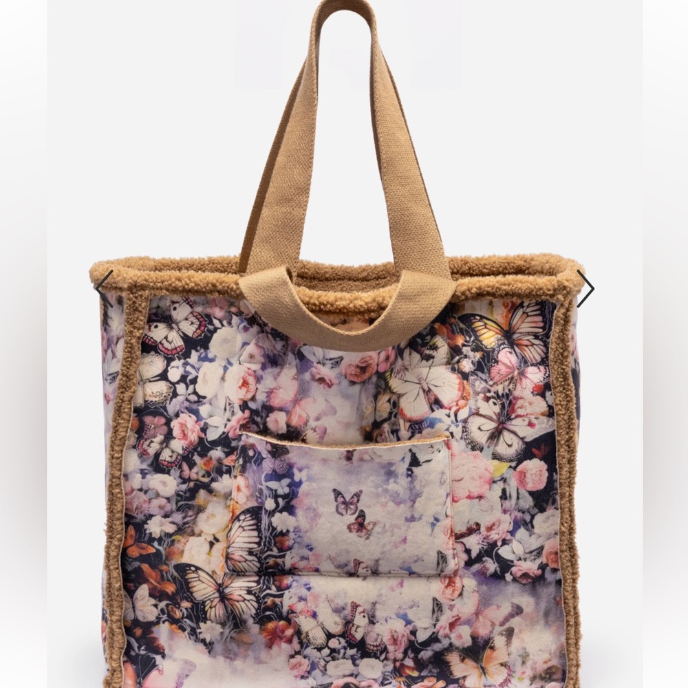 ZAIRA FAUX SUEDE TOTE BAG